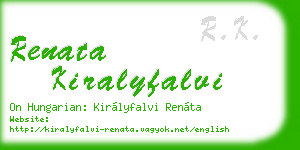 renata kiralyfalvi business card